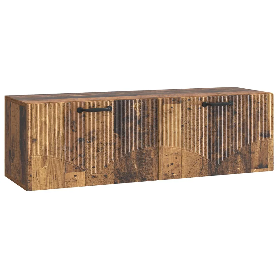 Meuble TV mural Bois ancien 98 x 31 x 30 cm Bois d'ingénierie - 2