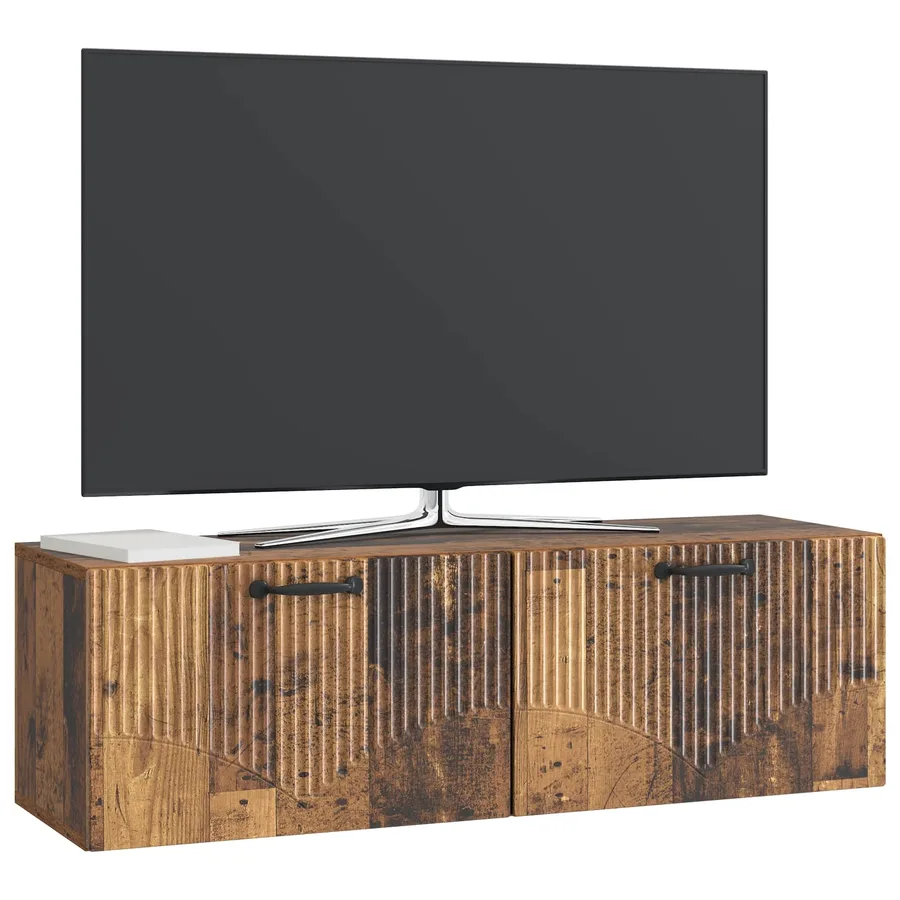 Meuble TV mural Bois ancien 98 x 31 x 30 cm Bois d'ingénierie - 3