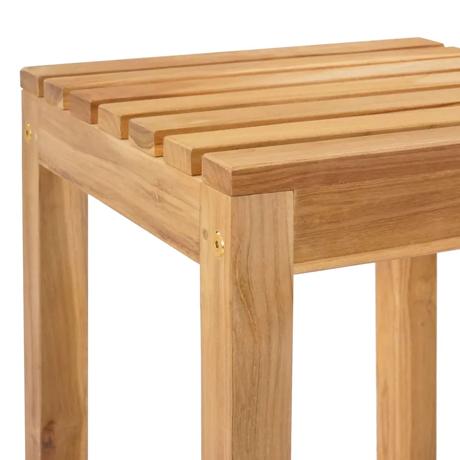 Ensemble de bar extérieur 3 pcs Non traité Bois de teck massif - 7