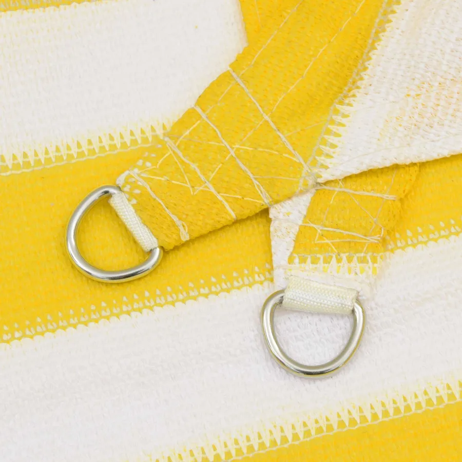 Voile d'ombre Jaune et blanc 2 x 3 m HDPE - 5