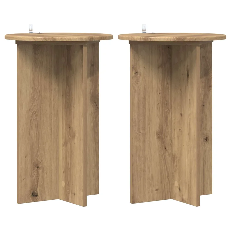Support de Plante 2 pc Chêne artisanal Ø40 x 60 cm - 2
