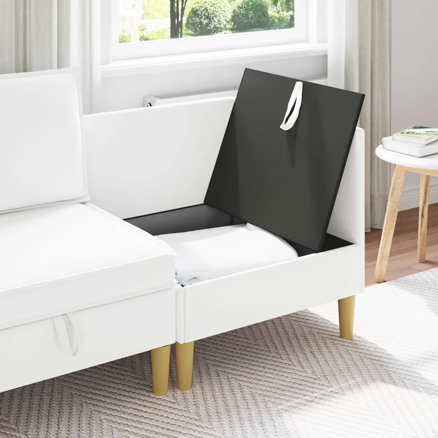 Sofa avec rangement Tissu - 3