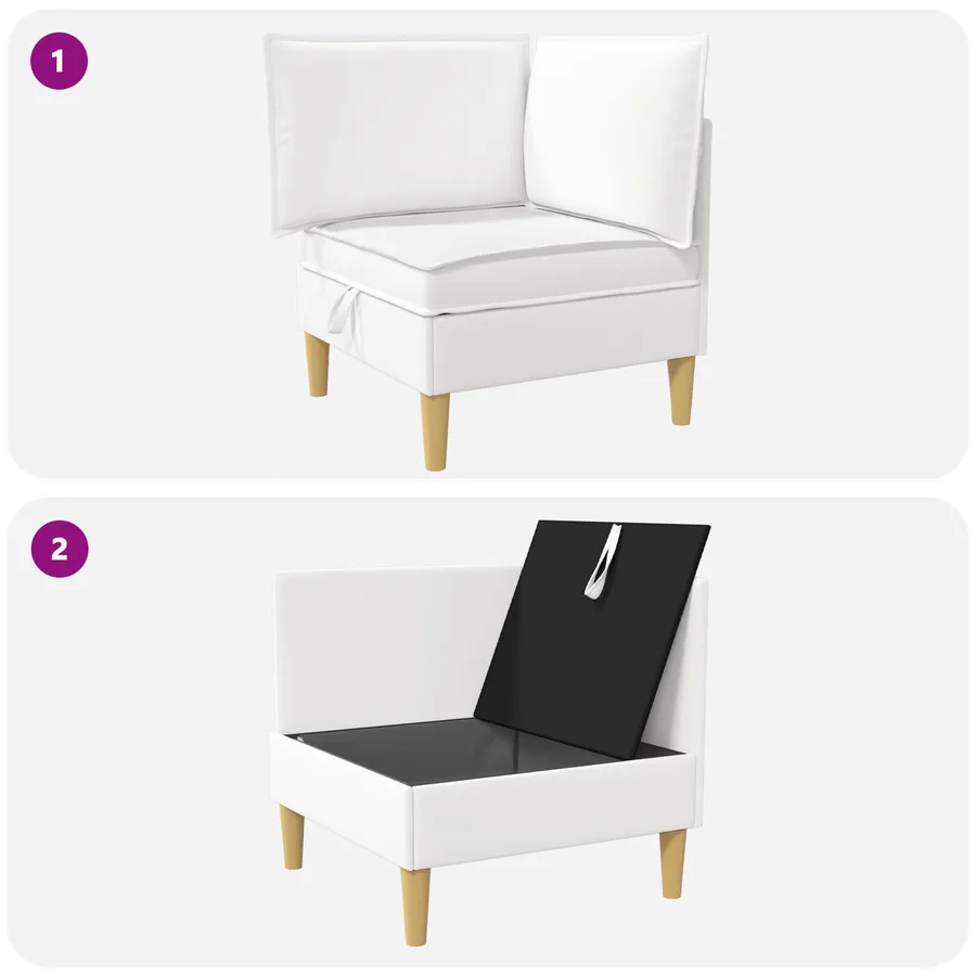 Sofa avec rangement Tissu - 9