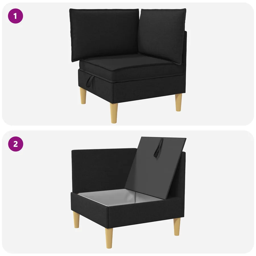 Sofa avec rangement Tissu - 9