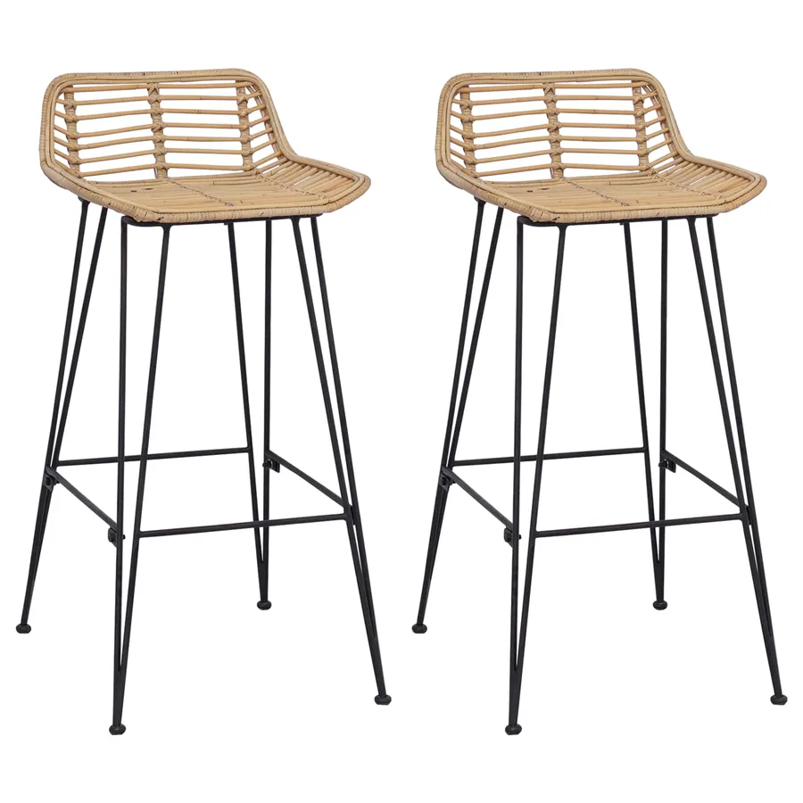 Chaise de bar 44 x 46 x 91 cm Fer à tige de 10mm de diamètre - 2
