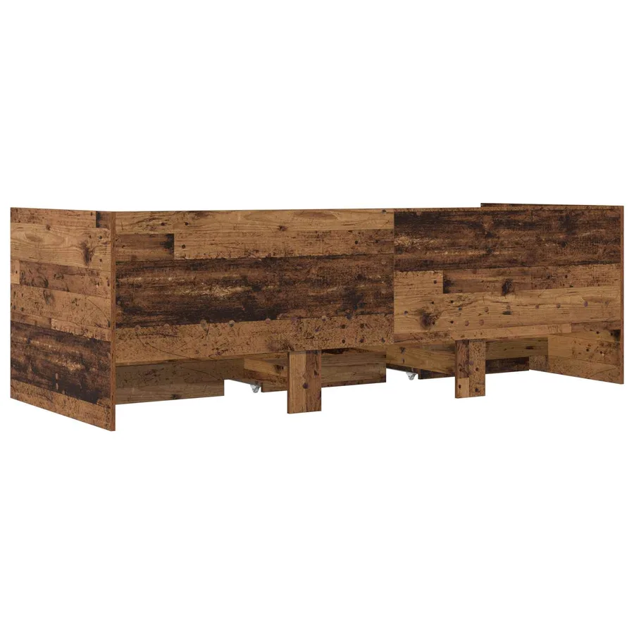Lit d'appoint avec tiroir Bois ancien Bois d'ingénierie - 5