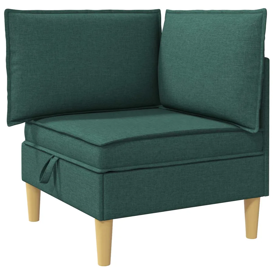Canapé modulaire avec rangement 6 pcs Vert foncé Tissu - 4