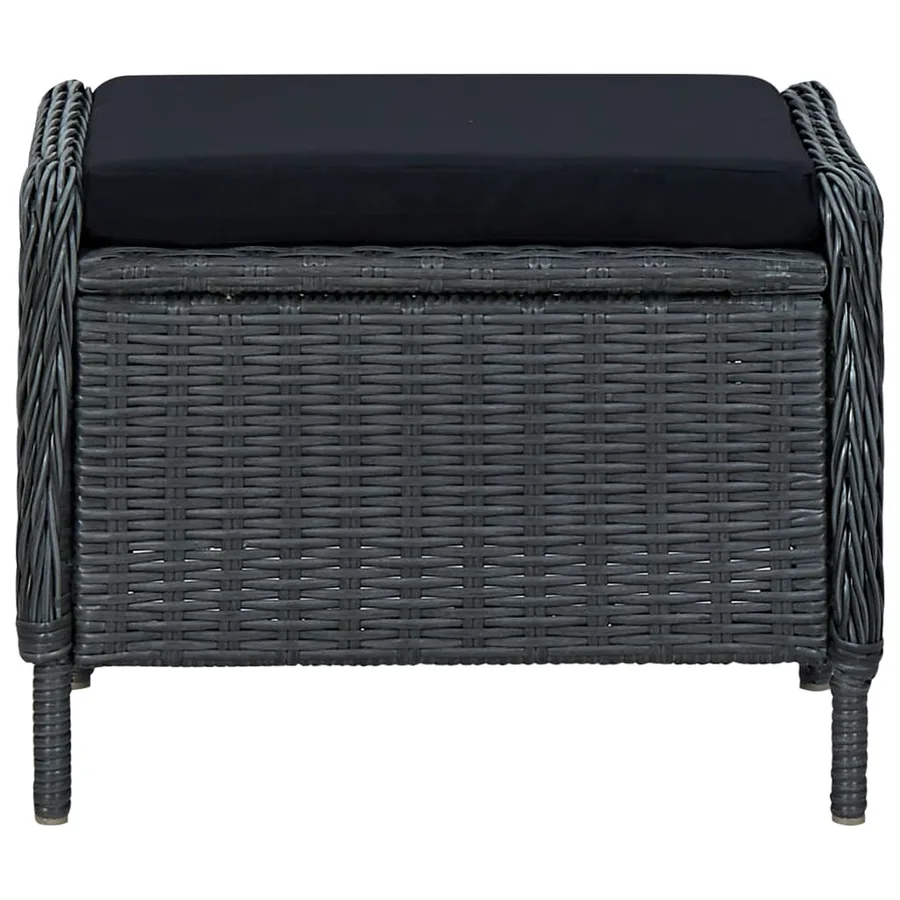 Ensemble à manger de jardin 5 pcs Gris foncé - 12