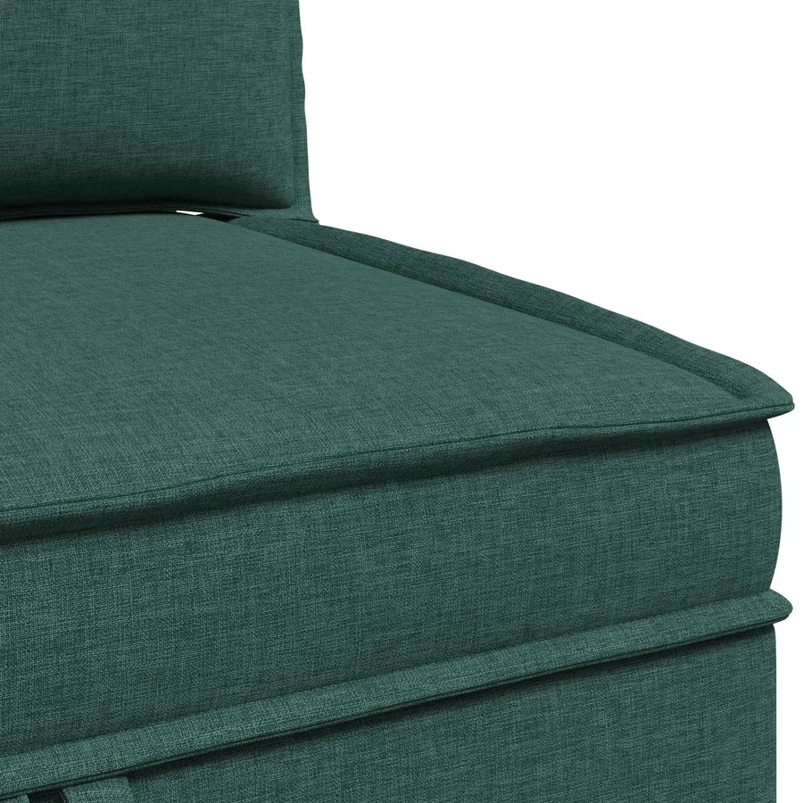 Canapé modulaire avec rangement 4 pcs Vert foncé Tissu - 9