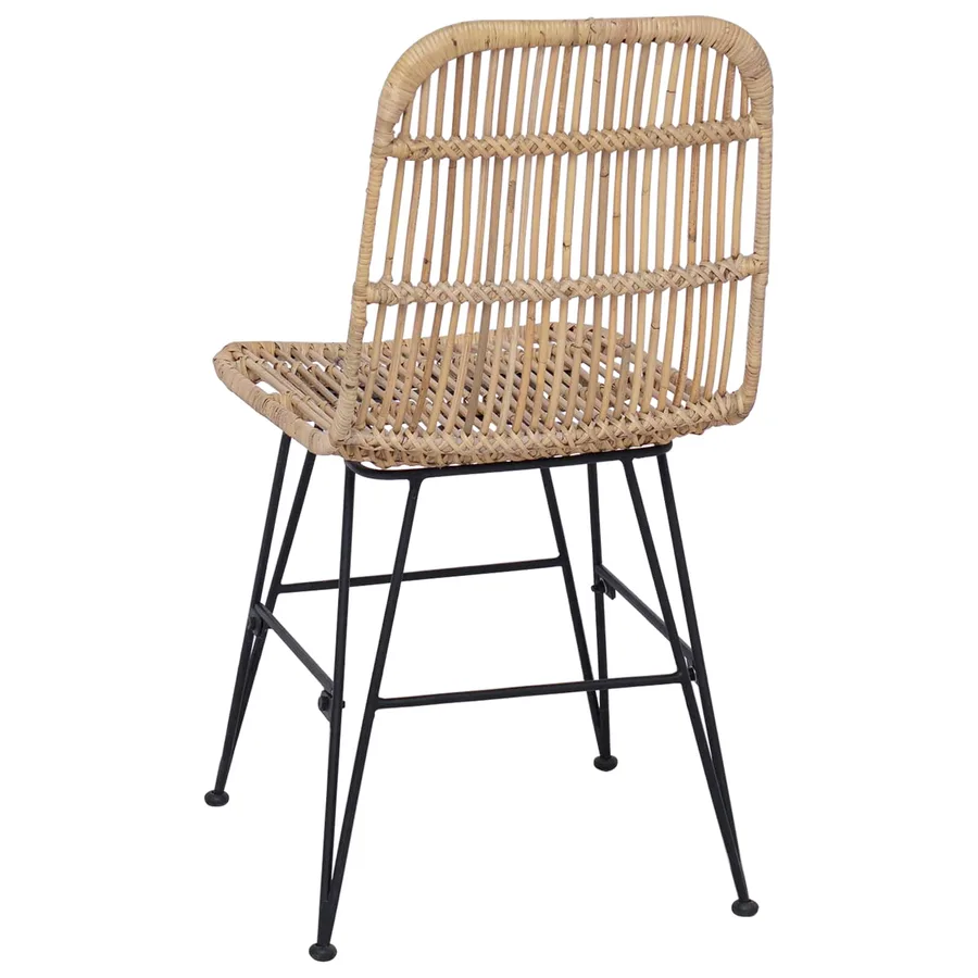 Chaise de salle à manger 2 pcs Naturel 41 x 55 x 85 cm - 7