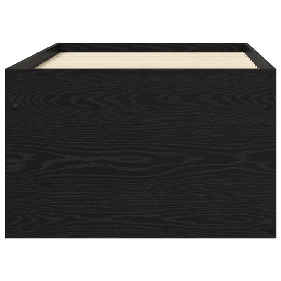 Cadre de lit avec rangement avec tiroir Chêne noir 80 x 200 cm - 3