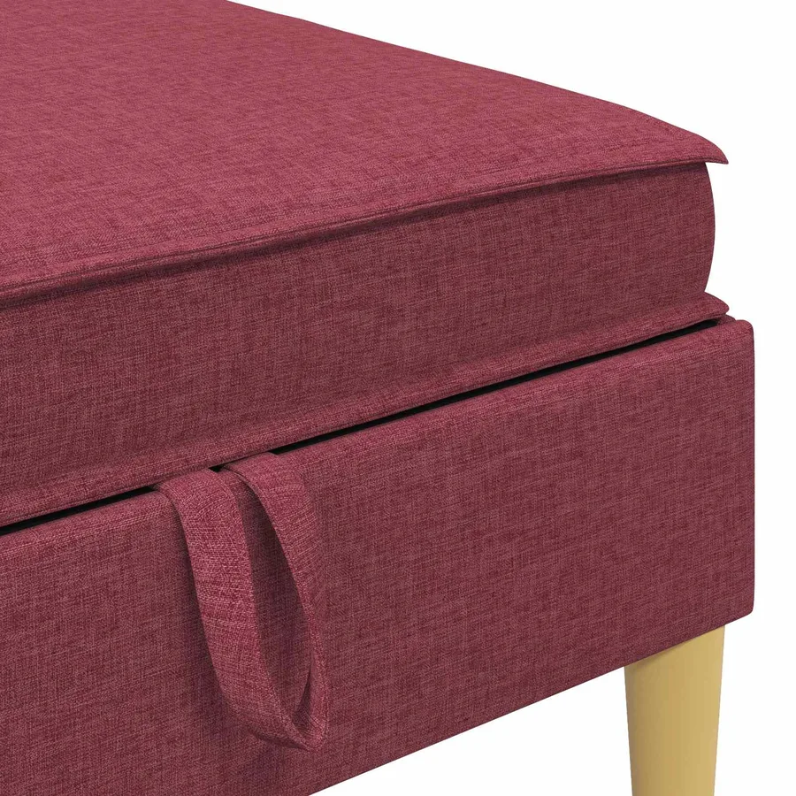 Canapé modulaire avec rangement 5 pcs Bordeaux Tissu - 7