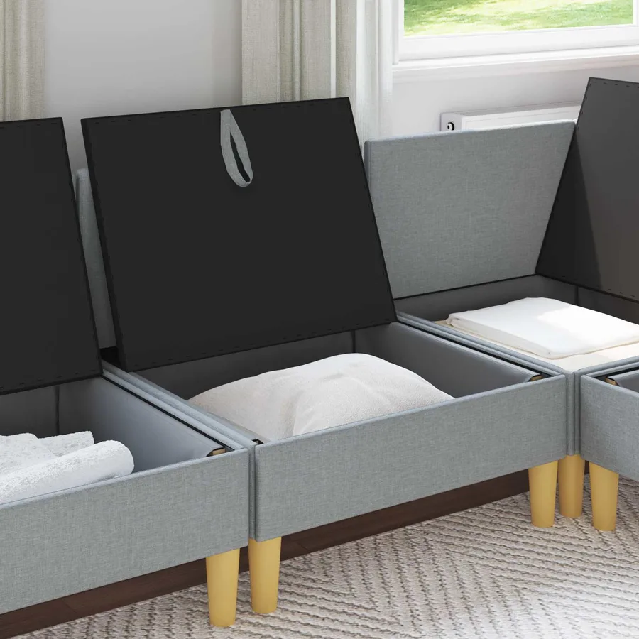 Sofa avec rangement Tissu - 3