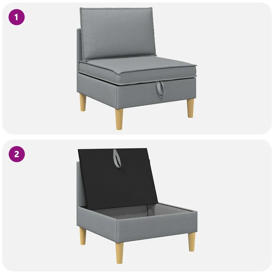 Sofa avec rangement Tissu - 9