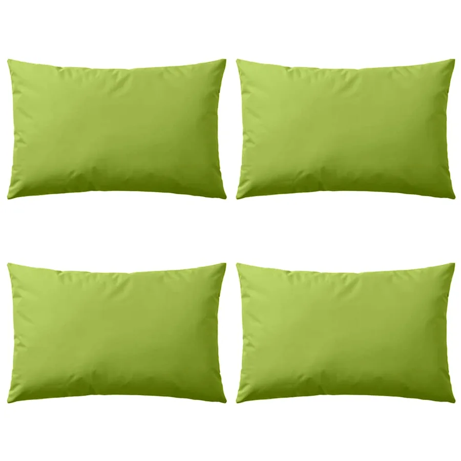 Oreiller d'extérieur lot de 4 60 x 40 cm Vert pomme