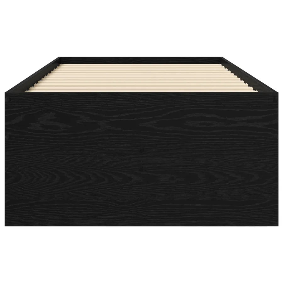 Cadre de lit avec rangement avec tiroir Chêne noir 80 x 200 cm - 3