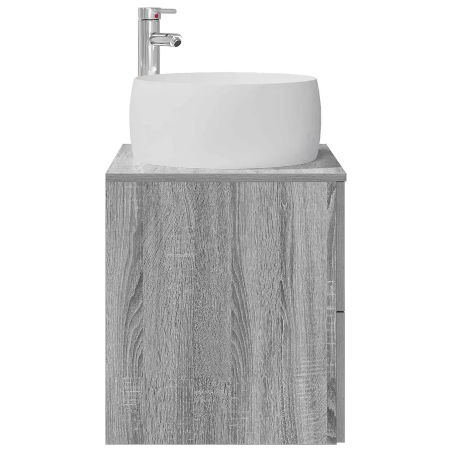 Vanité de lavabo mural Sonoma gris 49,5 x 44,5 x 66 cm - 4