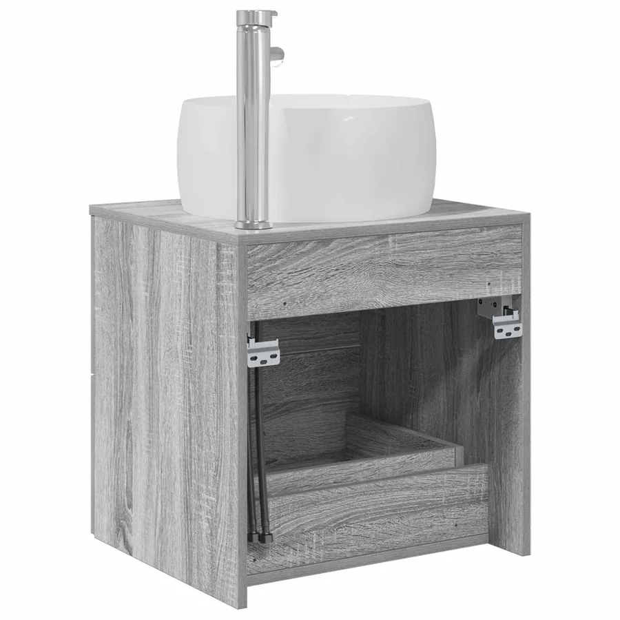 Vanité de lavabo mural Sonoma gris 49,5 x 44,5 x 66 cm - 5