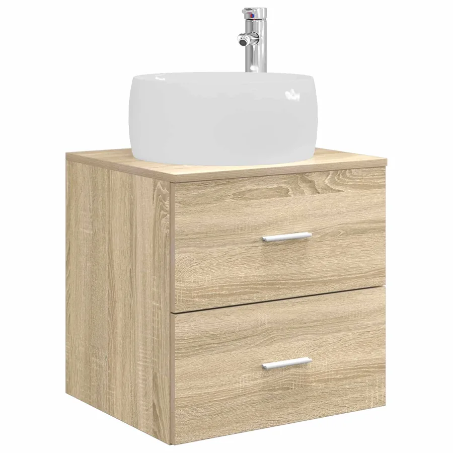 Ensemble de mobilier de salle de bain 4 pcs Chêne Sonoma - 5