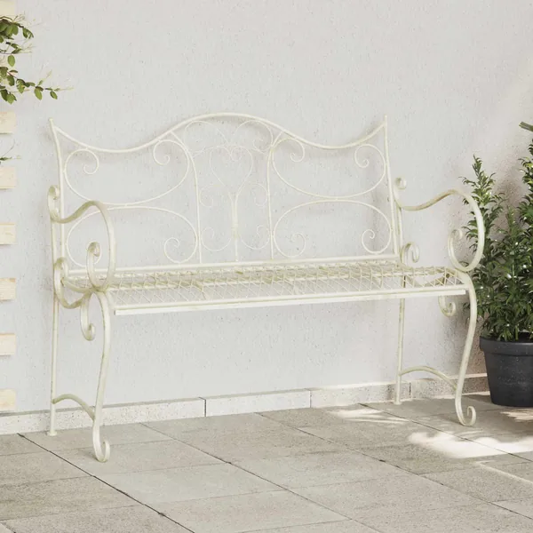 Banc de jardin 2-Nombre de places 114 x 56,5 x 90 cm Acier