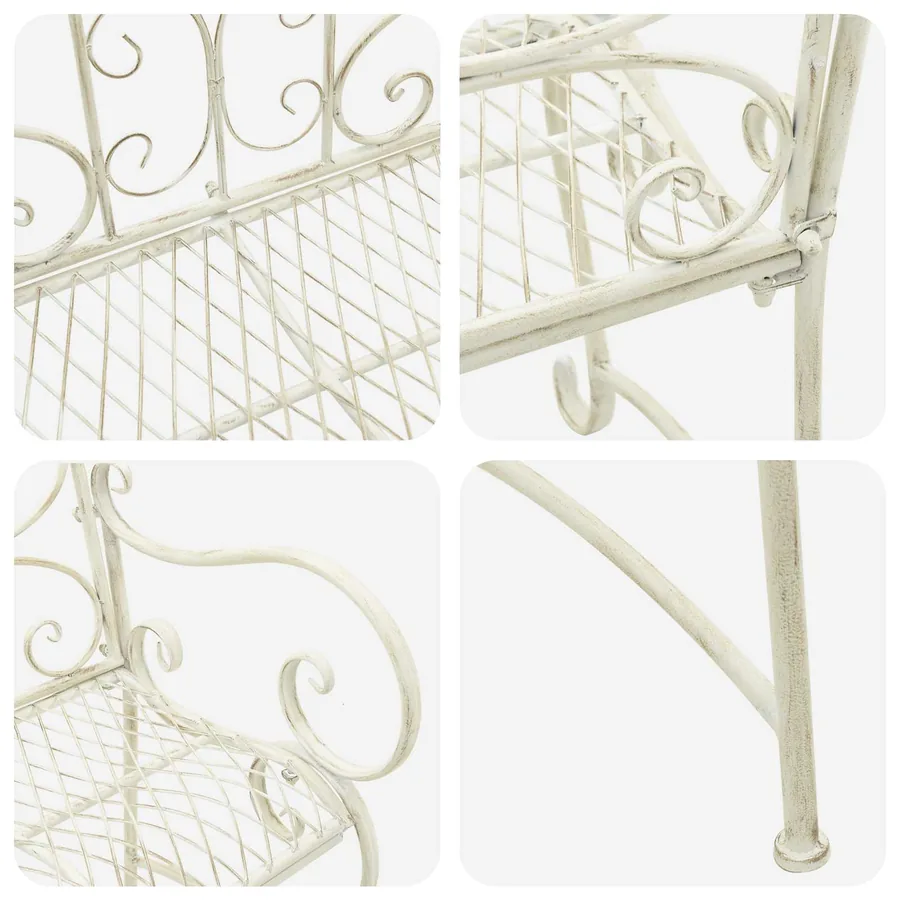 Banc de jardin 2-Nombre de places 114 x 56,5 x 90 cm Acier - 6