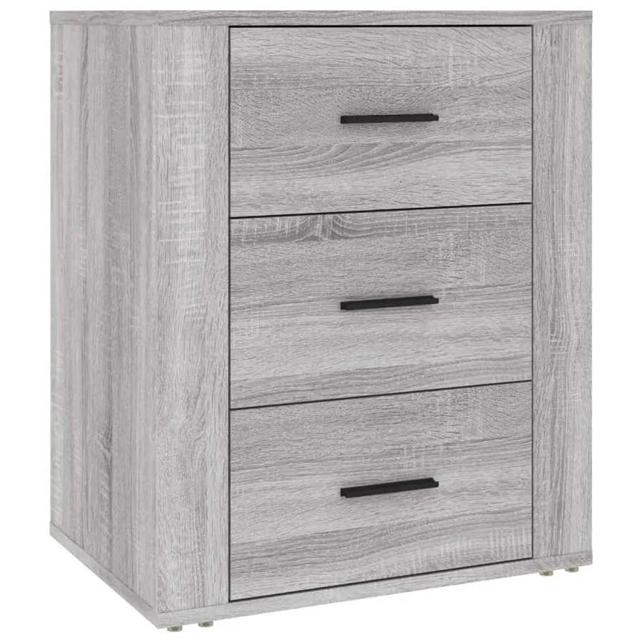 Table de chevet Sonoma gris 50x36x60 cm Bois d'ingénierie - 2