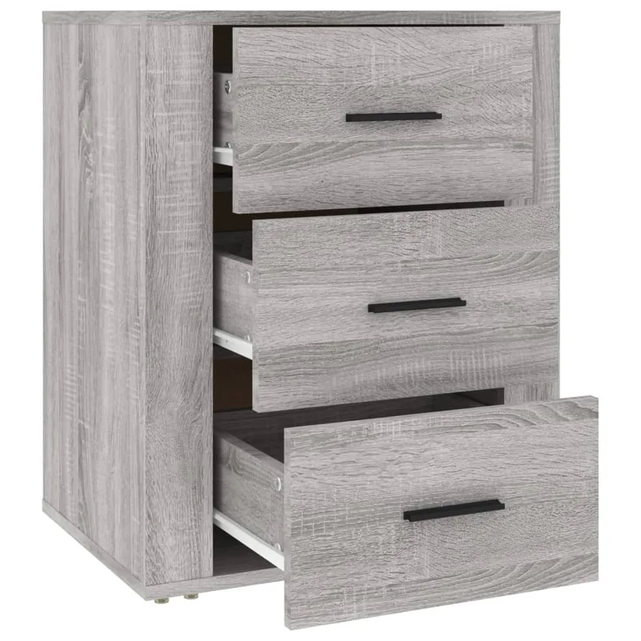 Table de chevet Sonoma gris 50x36x60 cm Bois d'ingénierie - 7
