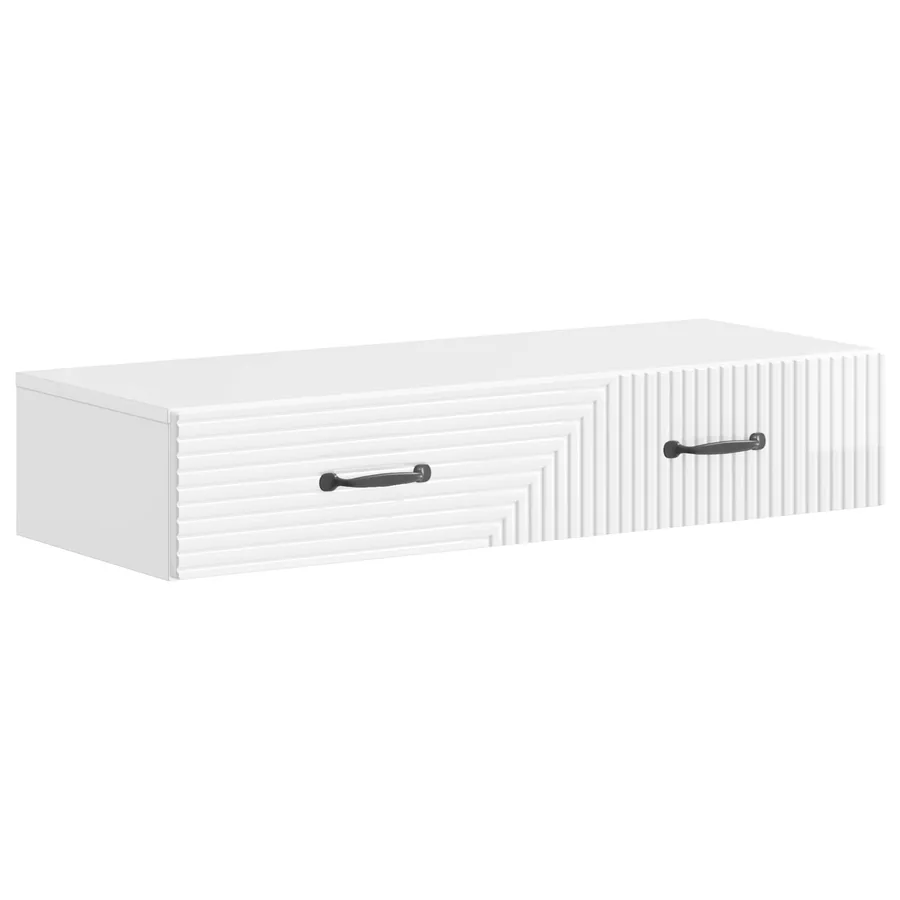 Table d'appoint murale Blanc brillant 87,5 x 34,5 x 17 cm - 2