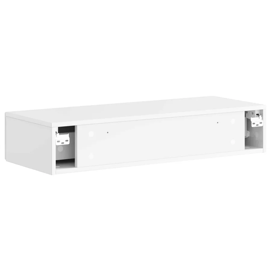 Table d'appoint murale Blanc brillant 87,5 x 34,5 x 17 cm - 7