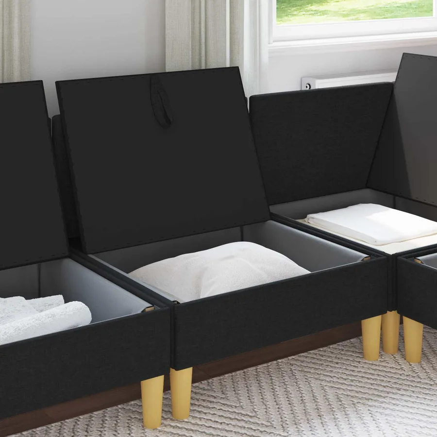 Sofa avec rangement Tissu - 3