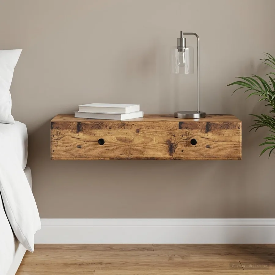 Table d'appoint murale Bois ancien 87,5 x 34,5 x 17 cm