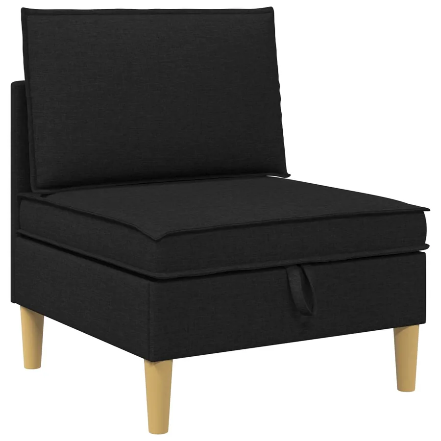 Canapé modulaire avec rangement 4 pcs Noir Tissu - 5
