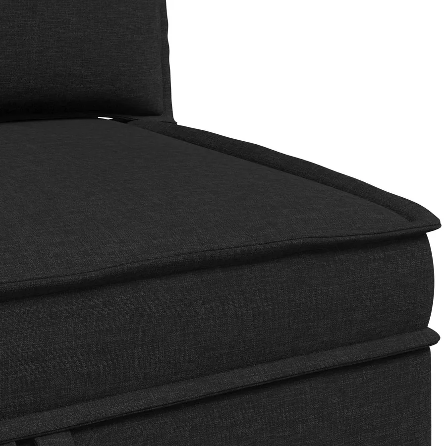 Canapé modulaire avec rangement 4 pcs Noir Tissu - 9