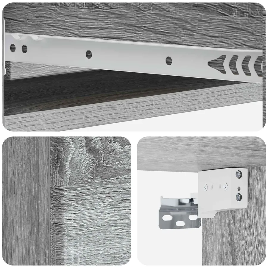 Table d'appoint murale Sonoma gris 87,5 x 34,5 x 17 cm - 8