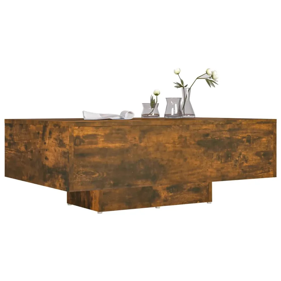 Table basse Chêne fumé 85x55x31 cm Bois d'ingénierie - 4