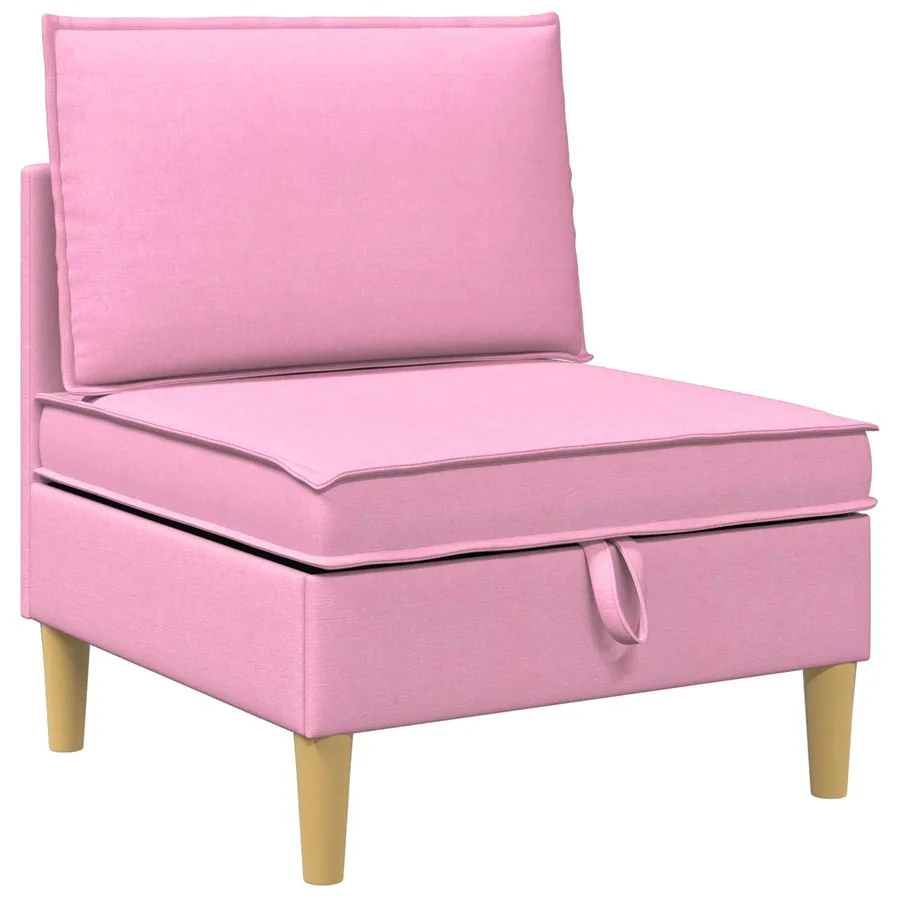 Canapé modulaire avec rangement 3 pcs Rose Tissu - 5