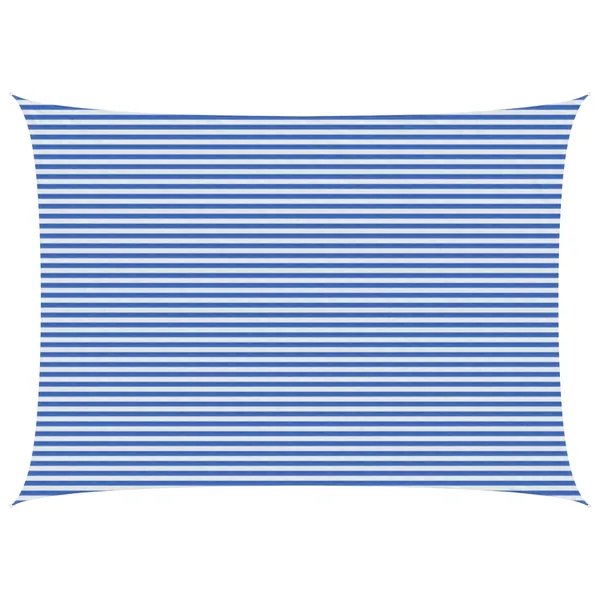 Voile d'ombre Bleu et Blanc 5 x 6 m HDPE