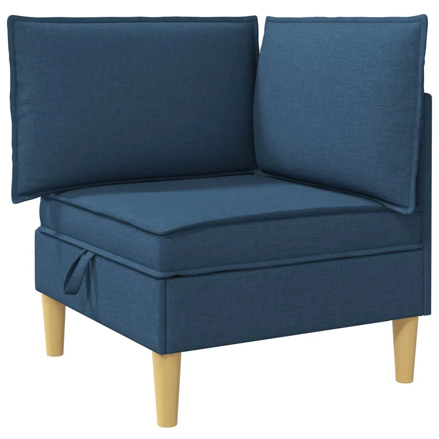 Canapé modulaire avec rangement 5 pcs Bleu Tissu - 4
