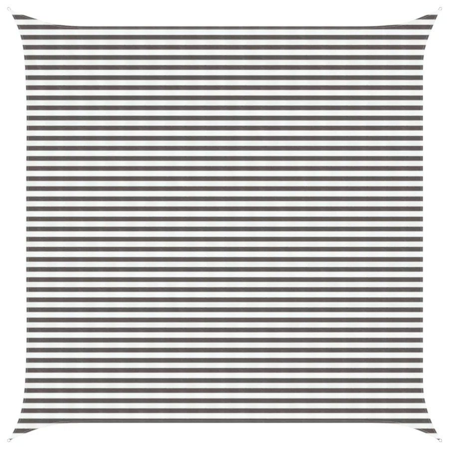 Voile d'ombre Gris clair et blanc 5 x 5 m HDPE