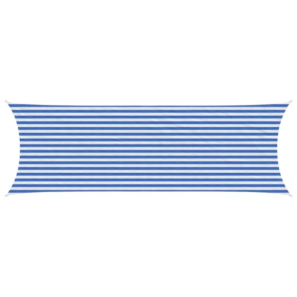 Voile d'ombre Bleu et Blanc 2 x 6 m HDPE