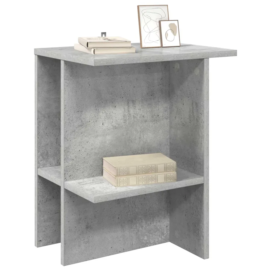 Table basse Gris béton 40 x 30 x 49 cm Bois d'ingénierie - 3