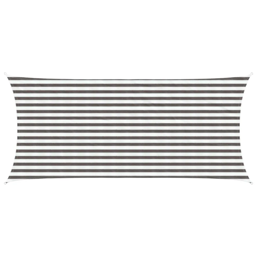 Voile d'ombre Gris clair et blanc 2 x 4,5 m HDPE