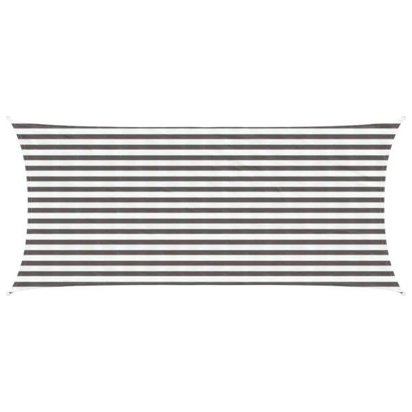 Voile d'ombre Gris clair et blanc 2 x 4,5 m HDPE