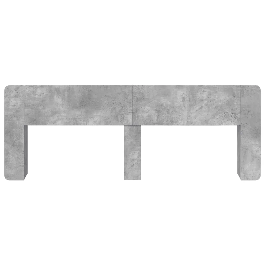 Cabinet de Tête de Lit Gris béton Bois d'ingénierie - 5