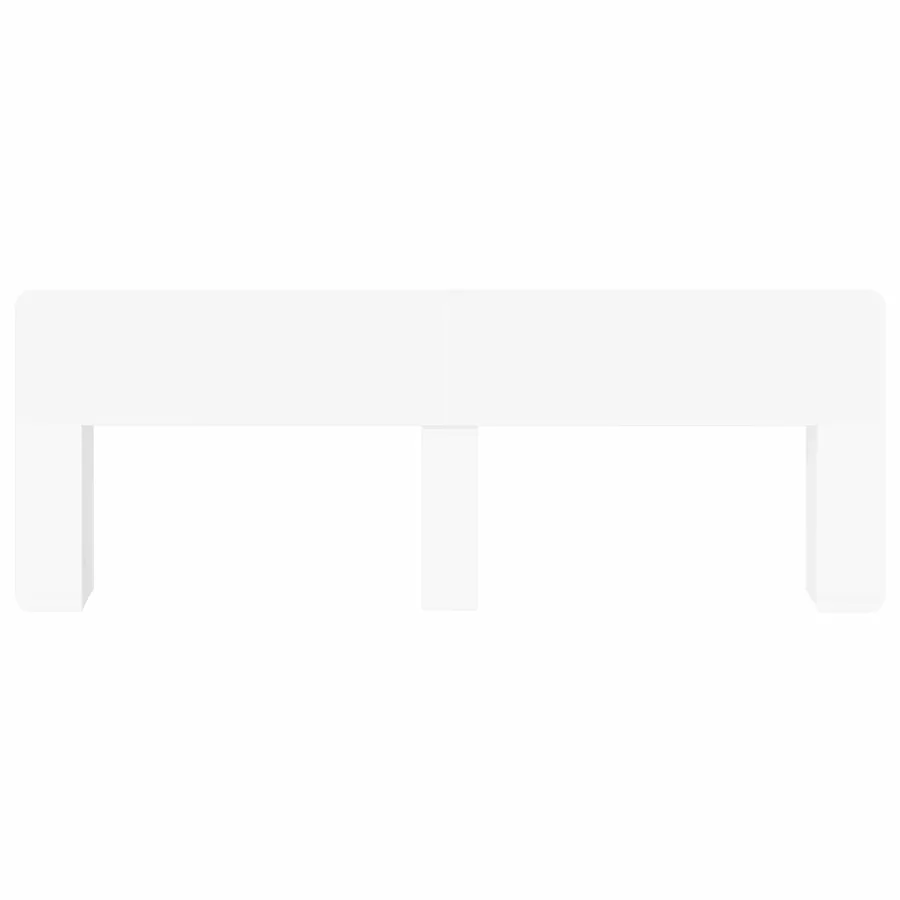 Cabinet de Tête de Lit avec stockage Blanc Bois d'ingénierie - 5