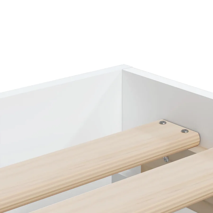 Cadre de lit avec rangement Blanc 80 x 200 cm Bois d'ingénierie - 7