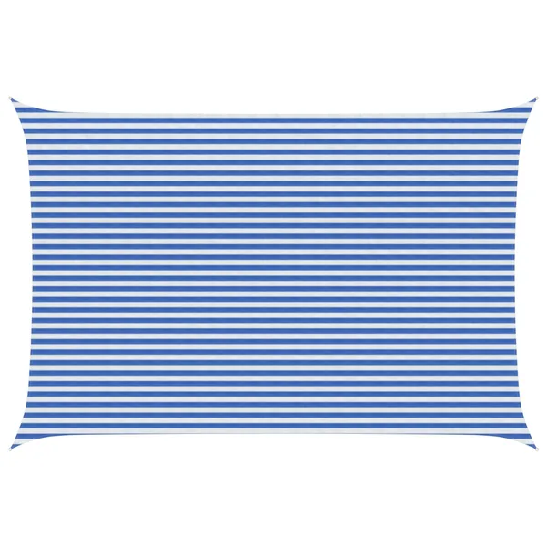 Voile d'ombre Bleu et Blanc 4 x 6 m HDPE