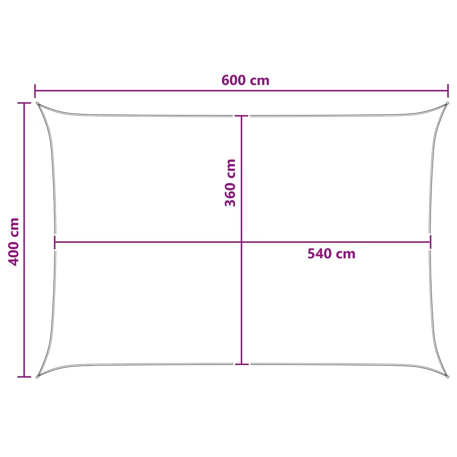 Voile d'ombre Bleu et Blanc 4 x 6 m HDPE - 8