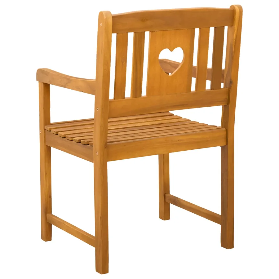 Chaises de jardin 2 pcs Naturel Bois d'Acacia Massif - 6