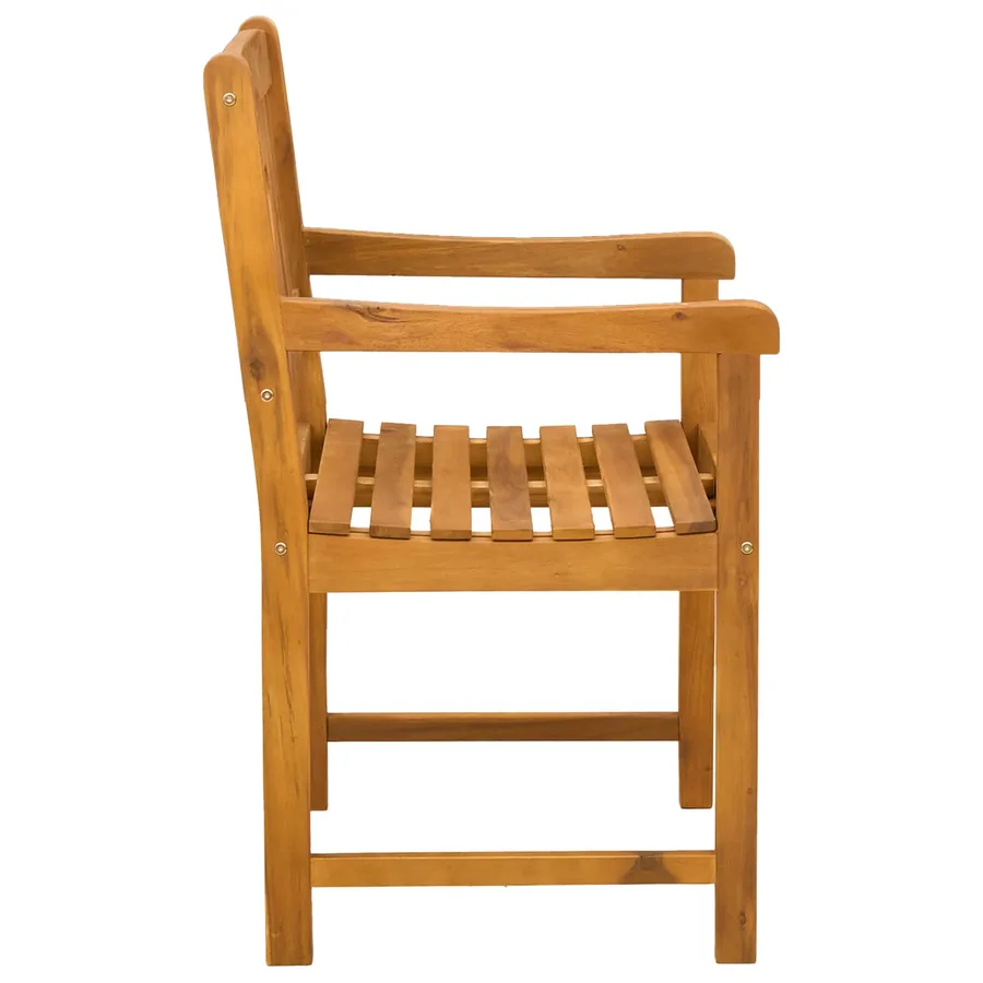 Chaises de jardin 8 pcs Naturel Bois d'Acacia Massif - 5